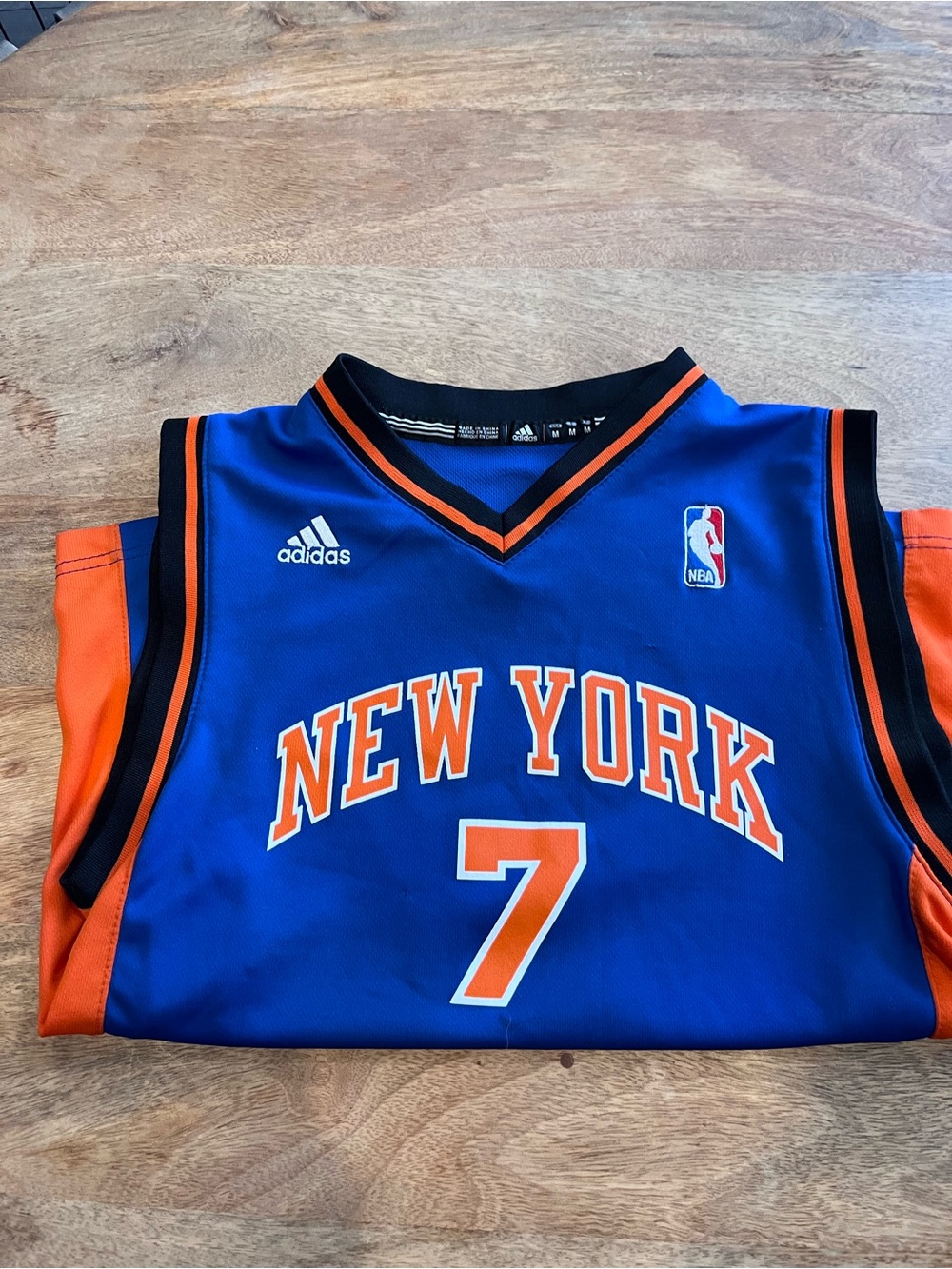 Make offers Carmelo Anthony New York Knicks Basketball Jersey in Blue and Orange